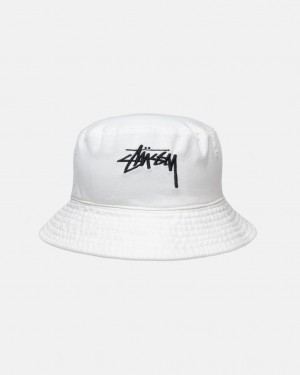 Stussy Bucket Hat Big Stock - Unisex Beige | ZNLMJ71506