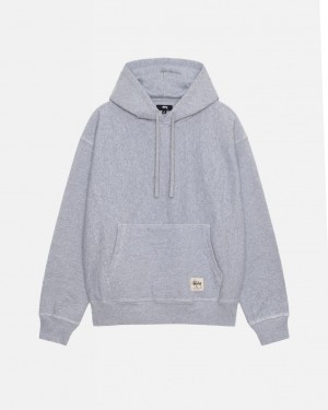 Stussy Contrast Stitch Label Hoodie - Unisex Hoodies Grijs | NLEGJ91608