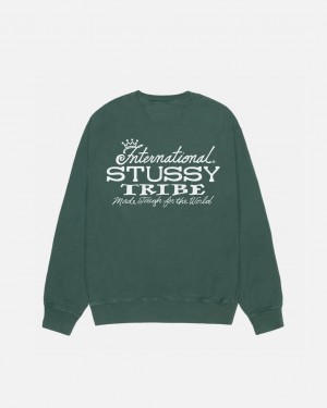 Stussy IST Crew Pigment Dyed - Unisex Hoodies Groen | ANLWC90913