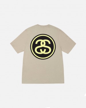 Stussy SS-Link Tee - Unisex Shortsleeve Khaki | XNLGW41438