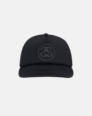 Stussy Trucker Ss-Link Snapback - Unisex Zwart | YNLVQ26476