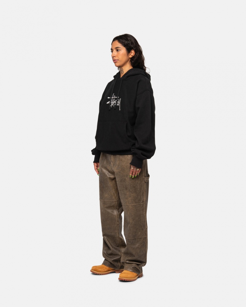 Stussy Basic Applique Hoodie - Unisex Hoodies Zwart | BNLSO68434