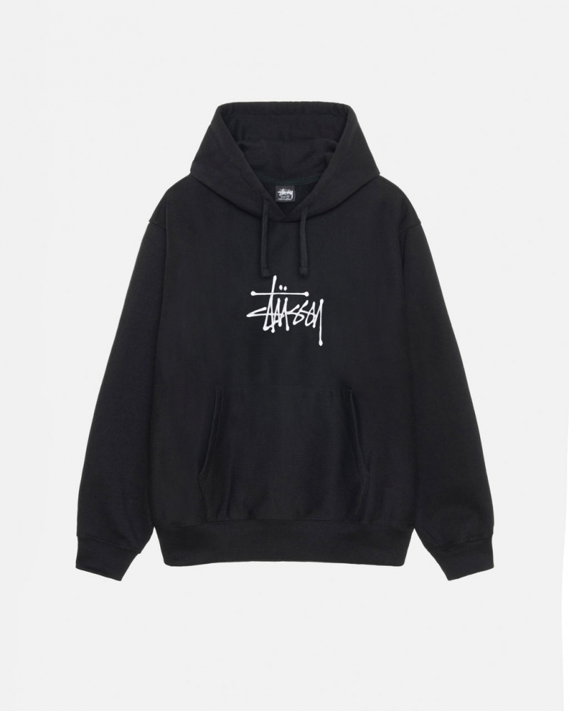 Stussy Basic Applique Hoodie - Unisex Hoodies Zwart | BNLSO68434