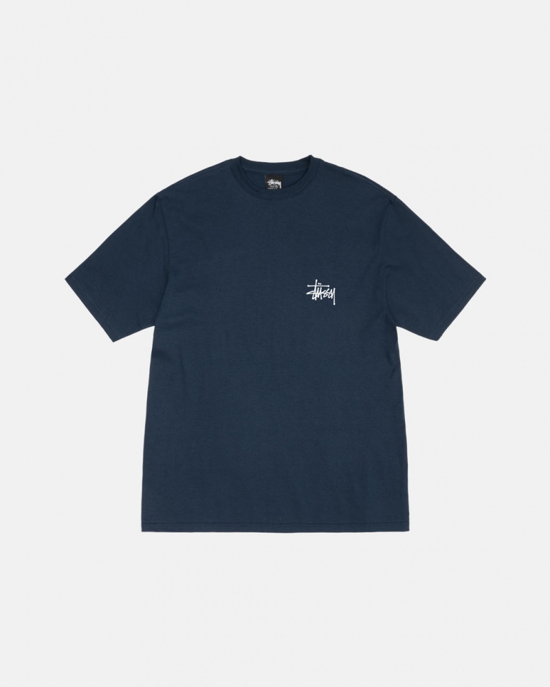 Stussy Basic Stussy Tee - Unisex Shortsleeve Donkerblauw | NLNZX74395