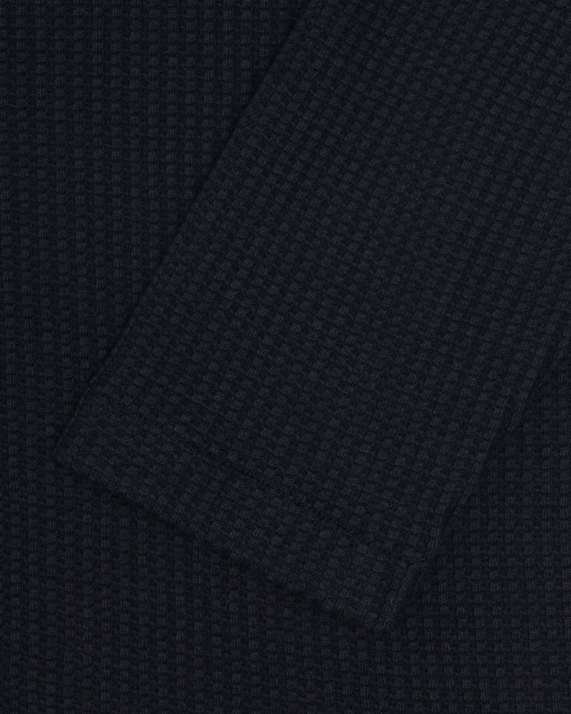 Stussy Big Thermal Zip Shirt - Unisex Tops Zwart | YNLVQ73685