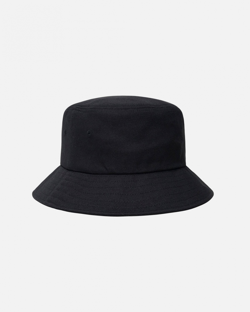 Stussy Bucket Hat Big Stock - Unisex Zwart | NLJBT25397
