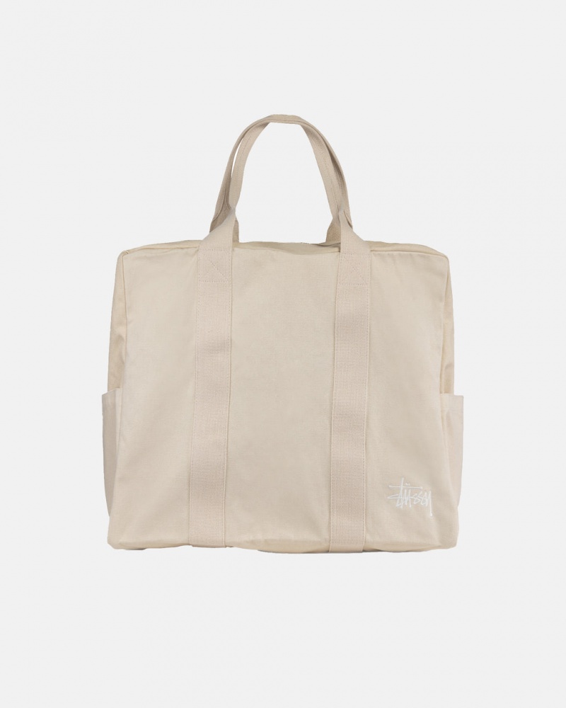 Stussy Canvas Flight Bag - Unisex Bags Beige | XNLBH87560