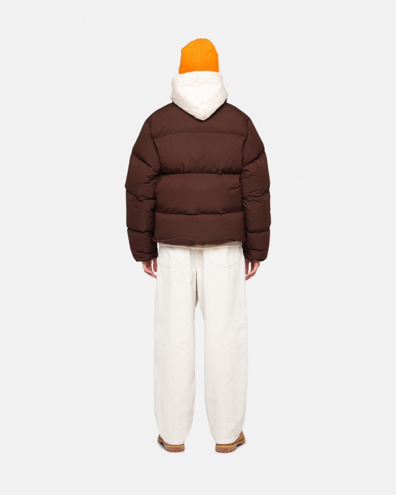 Stussy Down Puffer Nylon - Unisex Jackets Bruin | MNLFT47873