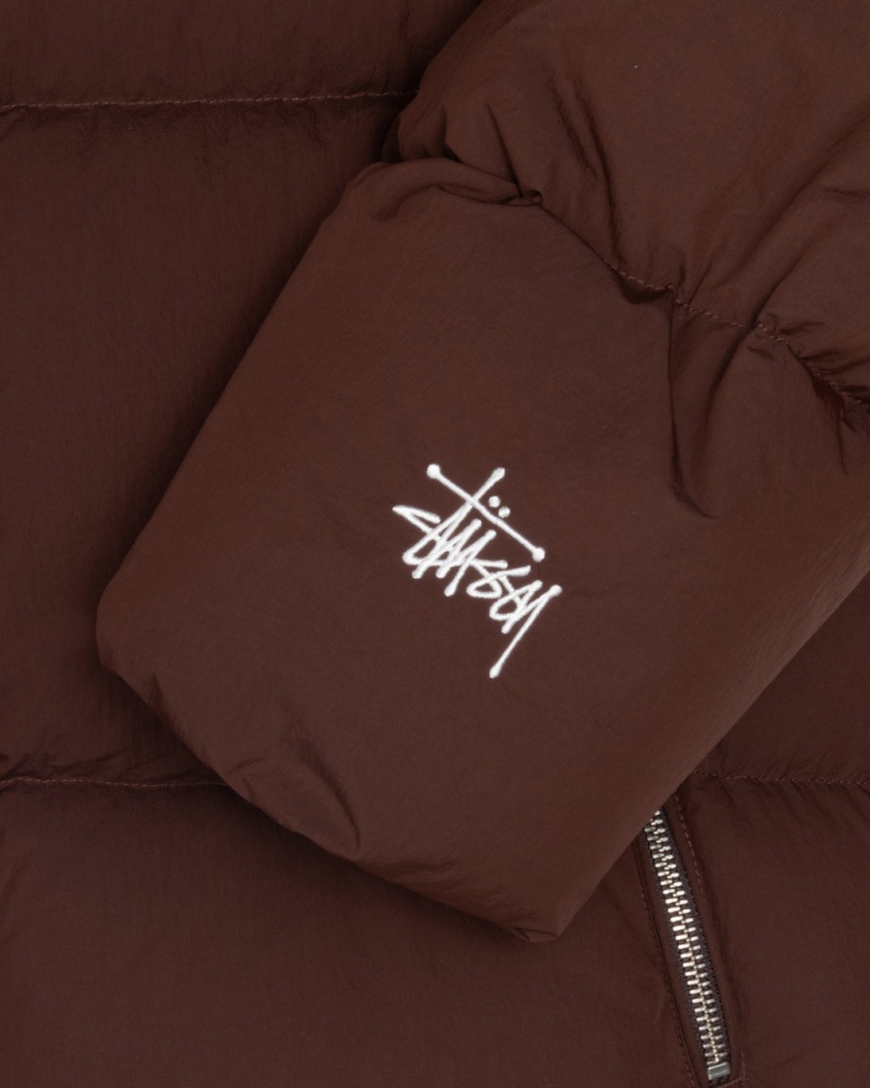 Stussy Down Puffer Nylon - Unisex Jackets Bruin | MNLFT47873