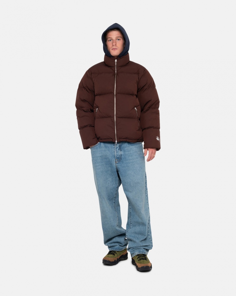 Stussy Down Puffer Nylon - Unisex Jackets Bruin | MNLFT47873