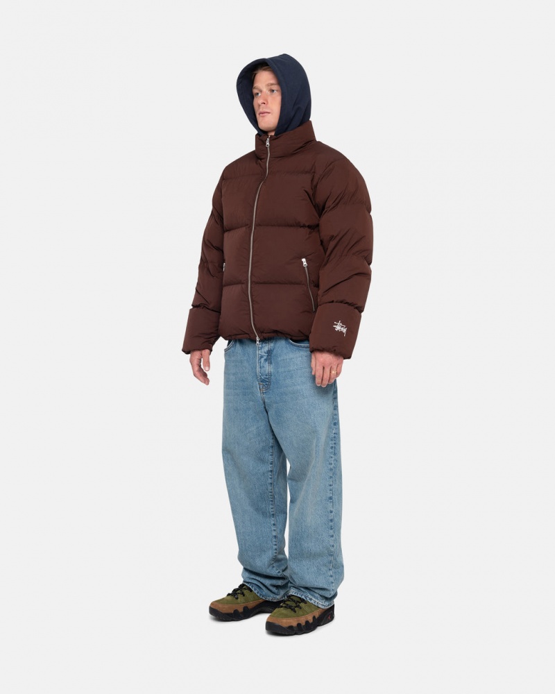 Stussy Down Puffer Nylon - Unisex Jackets Bruin | MNLFT47873