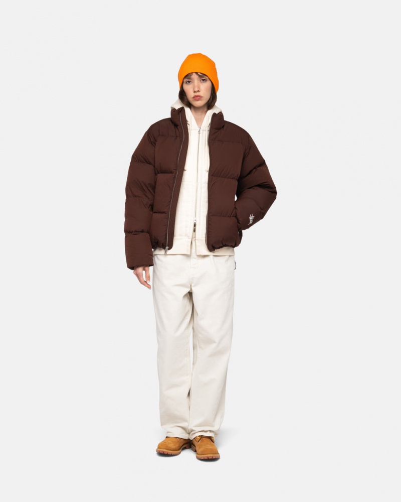 Stussy Down Puffer Nylon - Unisex Jackets Bruin | MNLFT47873