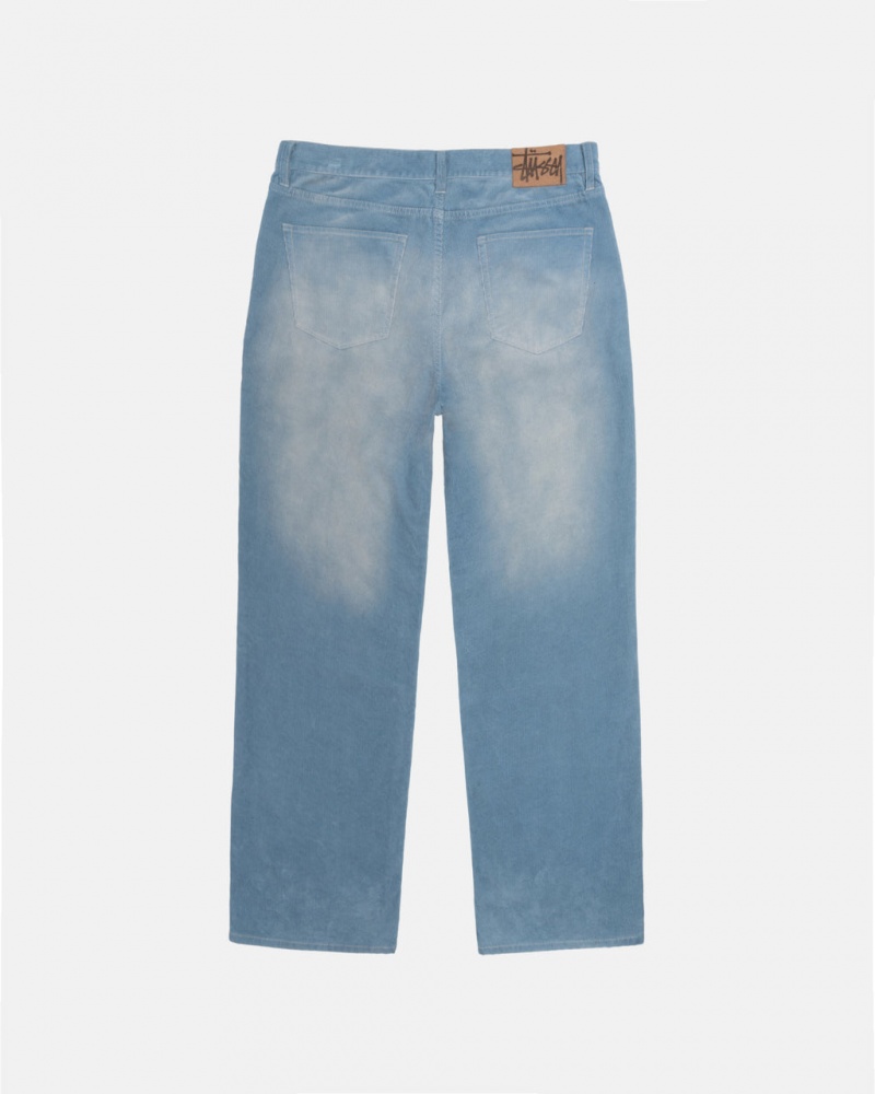 Stussy Klassieke Jean Faded Corduroy - Unisex Denim Blauw | ANLWC86102