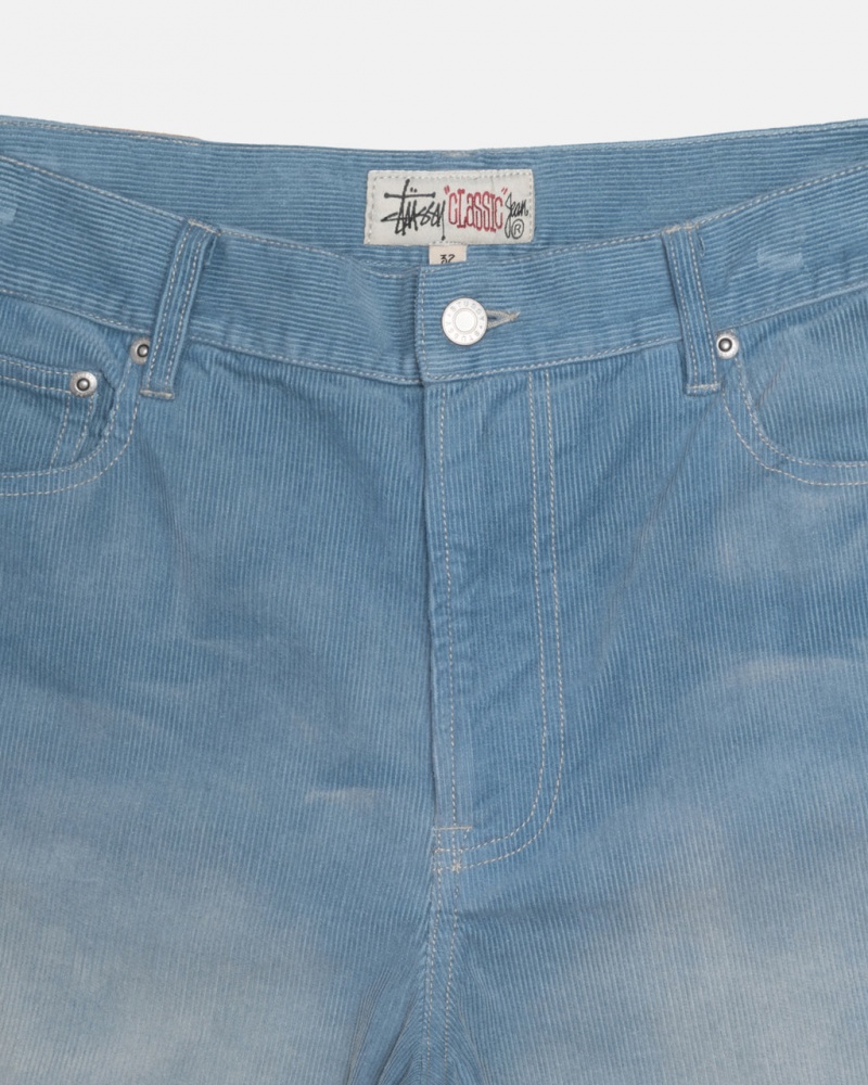 Stussy Klassieke Jean Faded Corduroy - Unisex Denim Blauw | ANLWC86102