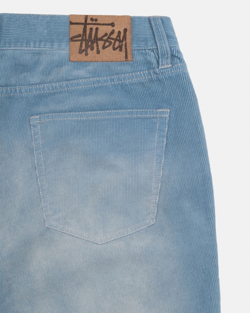 Stussy Klassieke Jean Faded Corduroy - Unisex Denim Blauw | ANLWC86102
