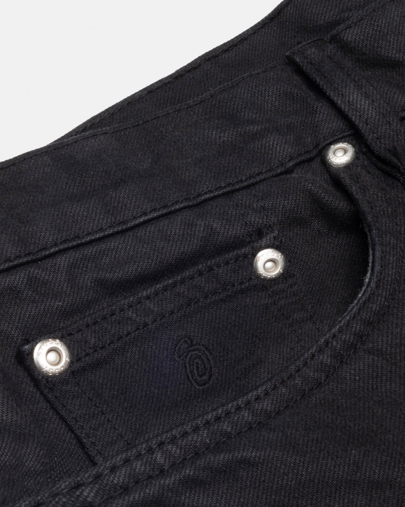 Stussy Klassieke Jean Overdyed - Unisex Denim Zwart | MNLHR23427