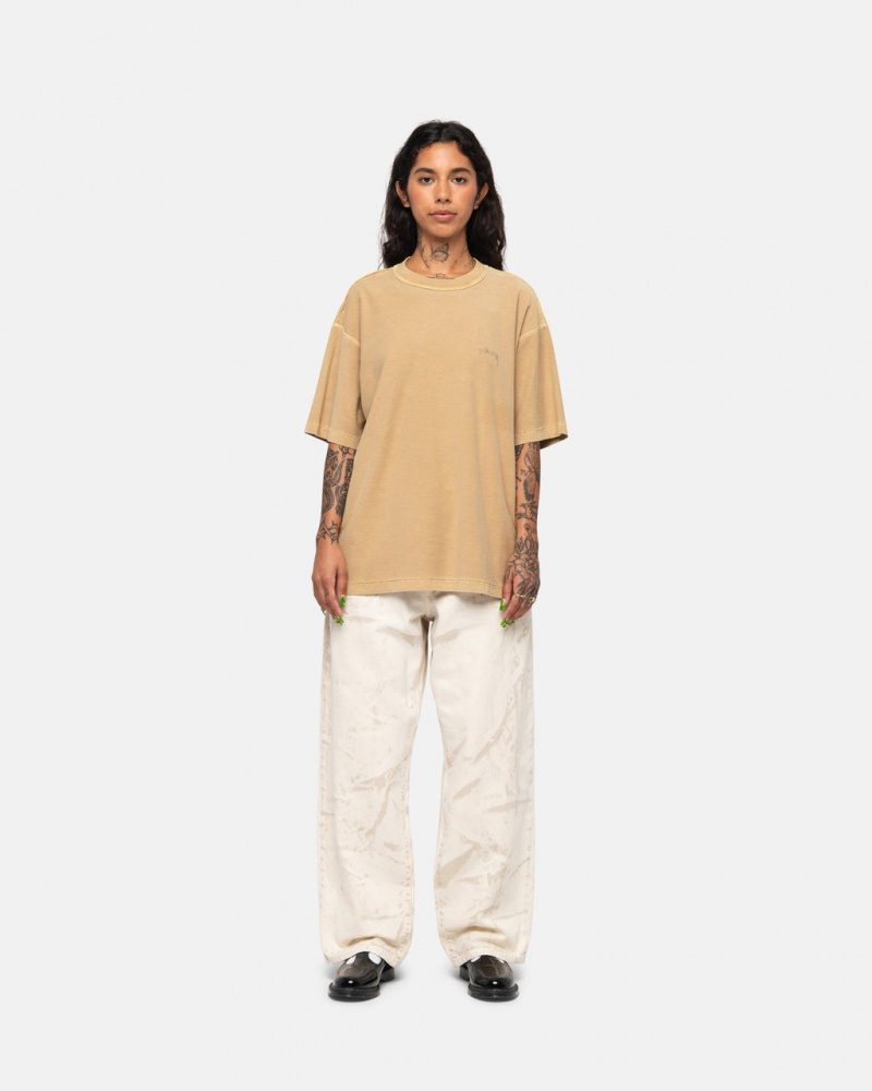 Stussy Lazy Tee - Unisex Longsleeve Goud | NLXBR17127