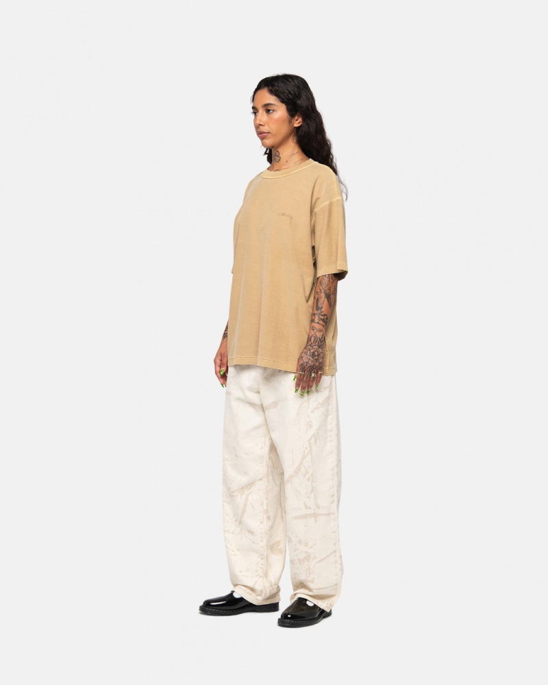 Stussy Lazy Tee - Unisex Longsleeve Goud | NLXBR17127