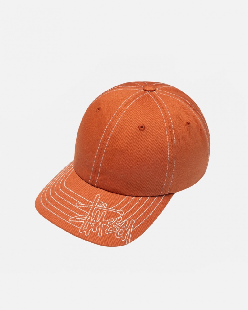 Stussy Low Pro Basic Stitch Strapback - Unisex Oranje | DNLVO44860
