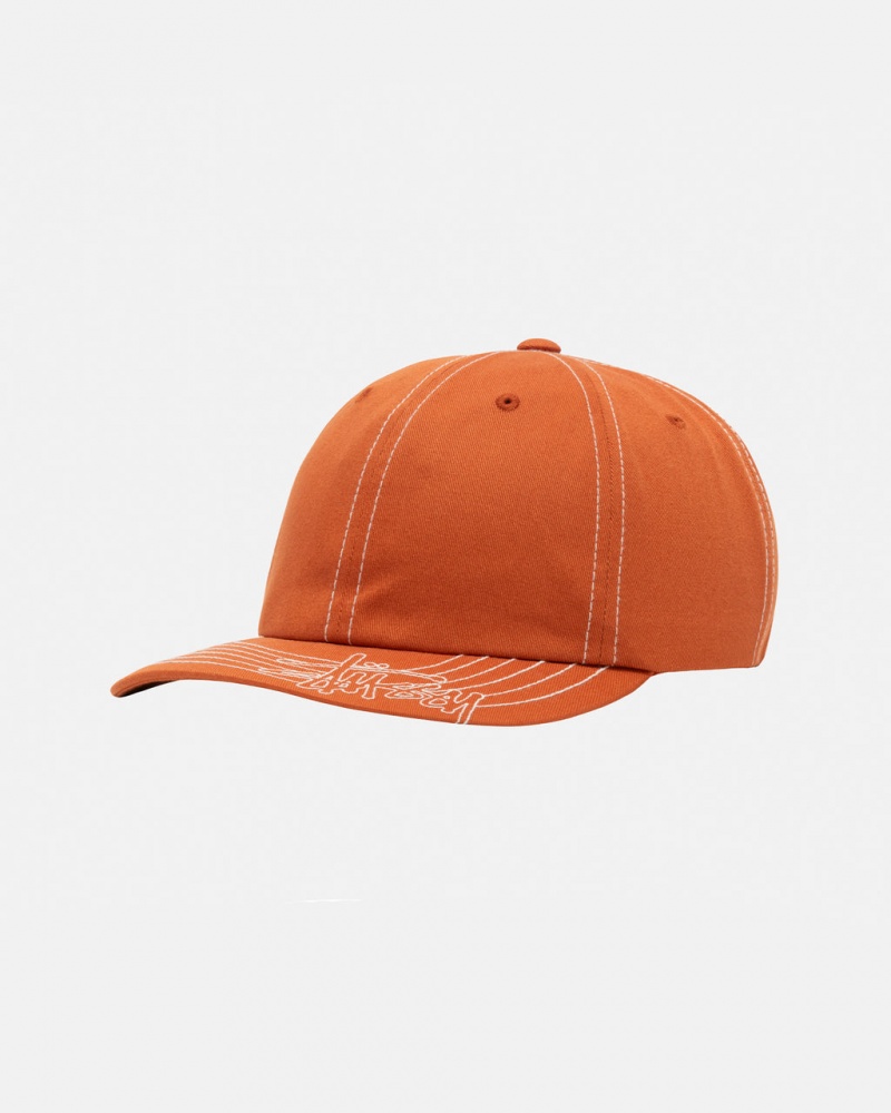 Stussy Low Pro Basic Stitch Strapback - Unisex Oranje | DNLVO44860