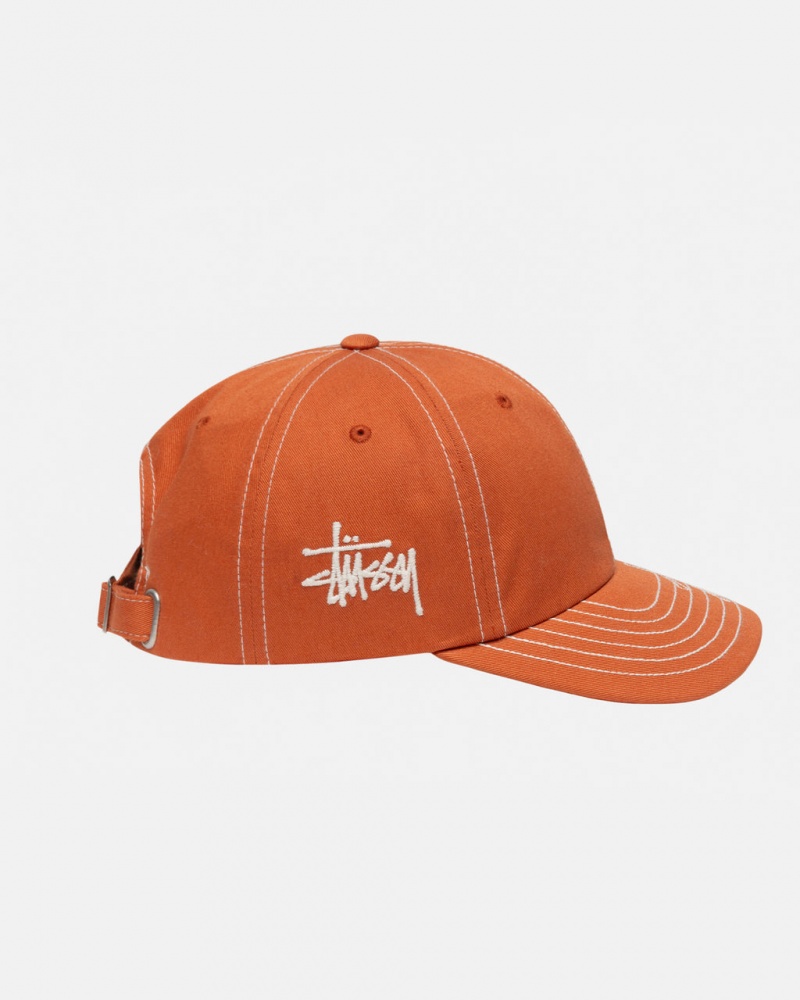 Stussy Low Pro Basic Stitch Strapback - Unisex Oranje | DNLVO44860