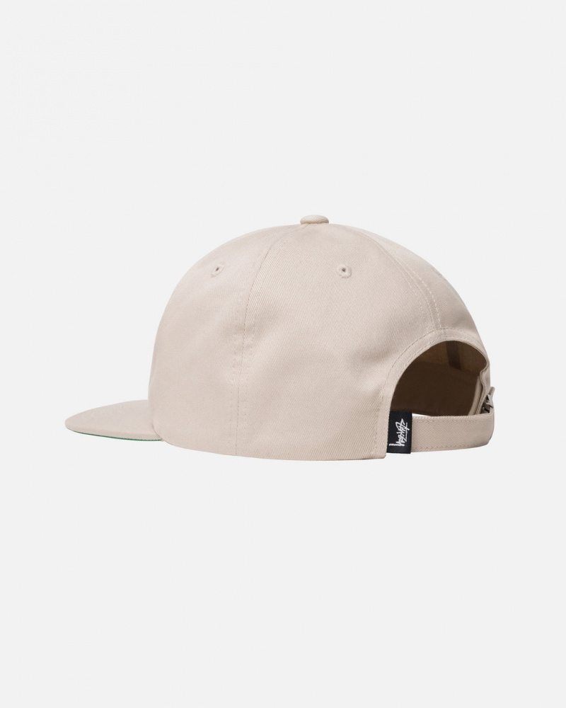 Stussy Mid-Depth Stu Arch Strapback - Unisex Khaki | UNLTG47840