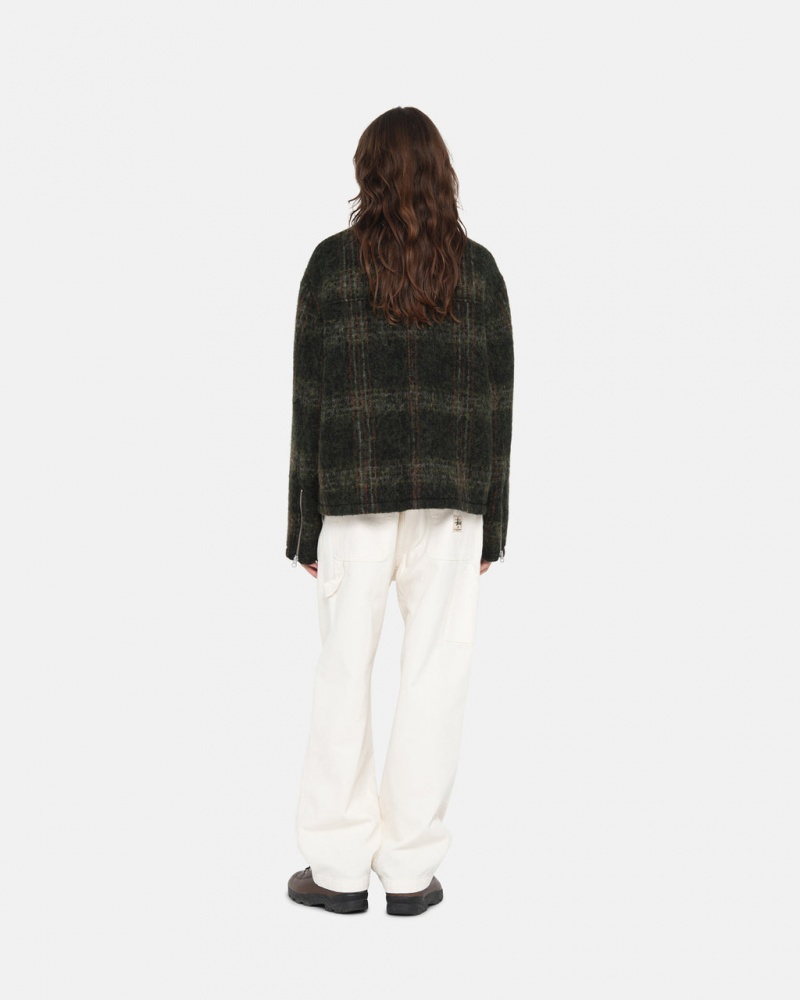 Stussy Mohair Club Jacket - Unisex Jackets Olijfgroen | ZNLNQ98561