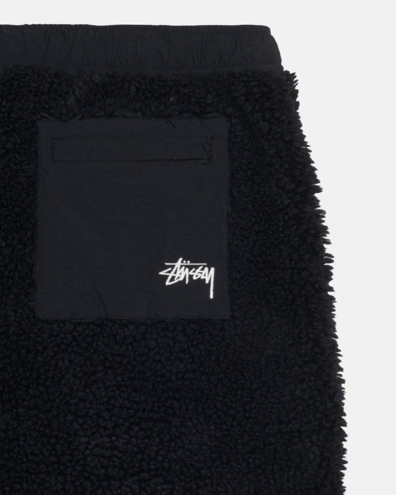 Stussy Sherpa Kort - Mens Kort | Stussy Zwart | NLCIF83612