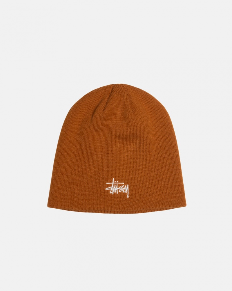 Stussy Skullcap Basic - Unisex Bruin | ENLHC19963