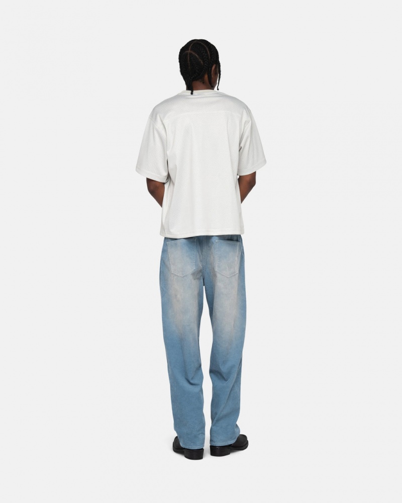 Stussy Sport Mesh Football Jersey - Unisex Sweaters Knits Beige | QNLUV80310