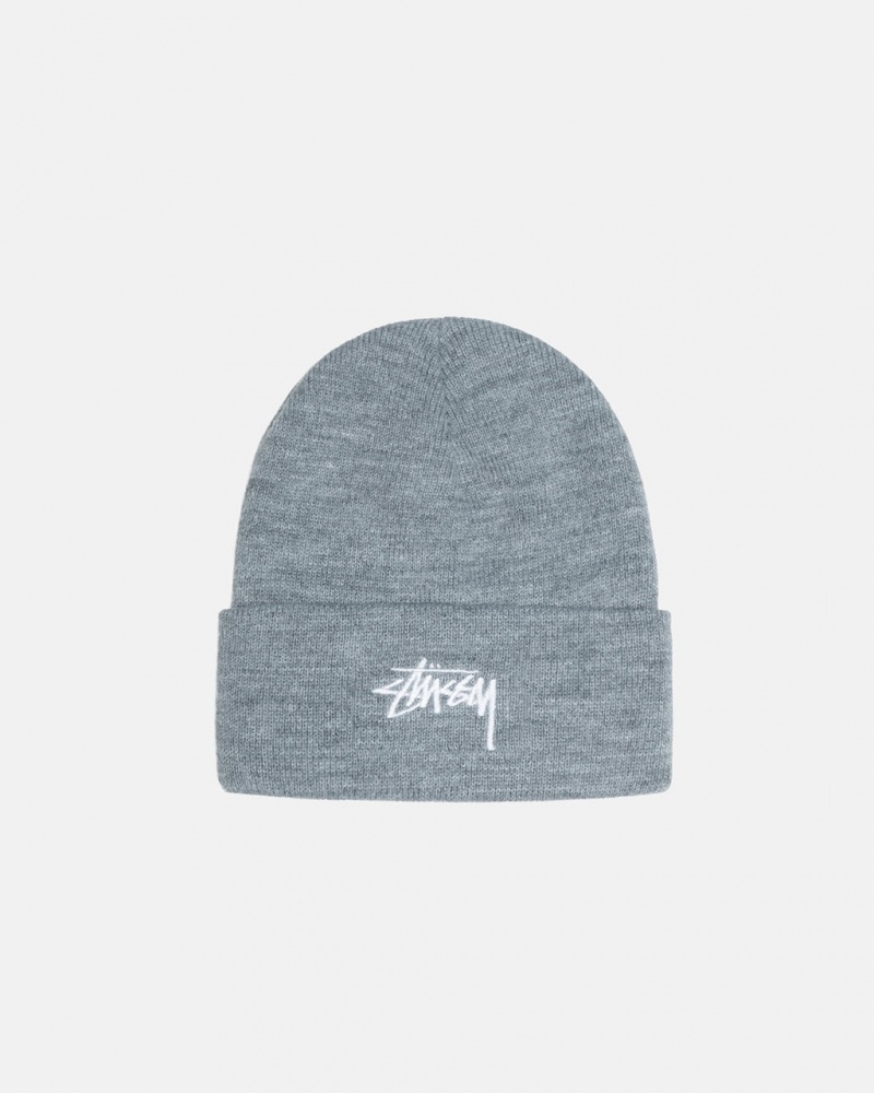 Stussy Stock Cuff Beanie - Unisex Grijs | NLQAV31137