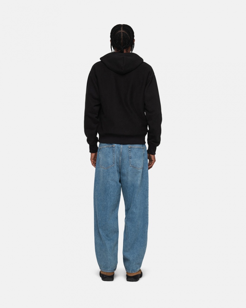 Stussy Stock Logo Applique Hoodie - Unisex Hoodies Zwart | LNLSX19133