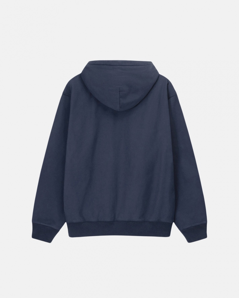 Stussy Stock Logo Hoodie - Unisex Hoodies Donkerblauw | UNLND58879