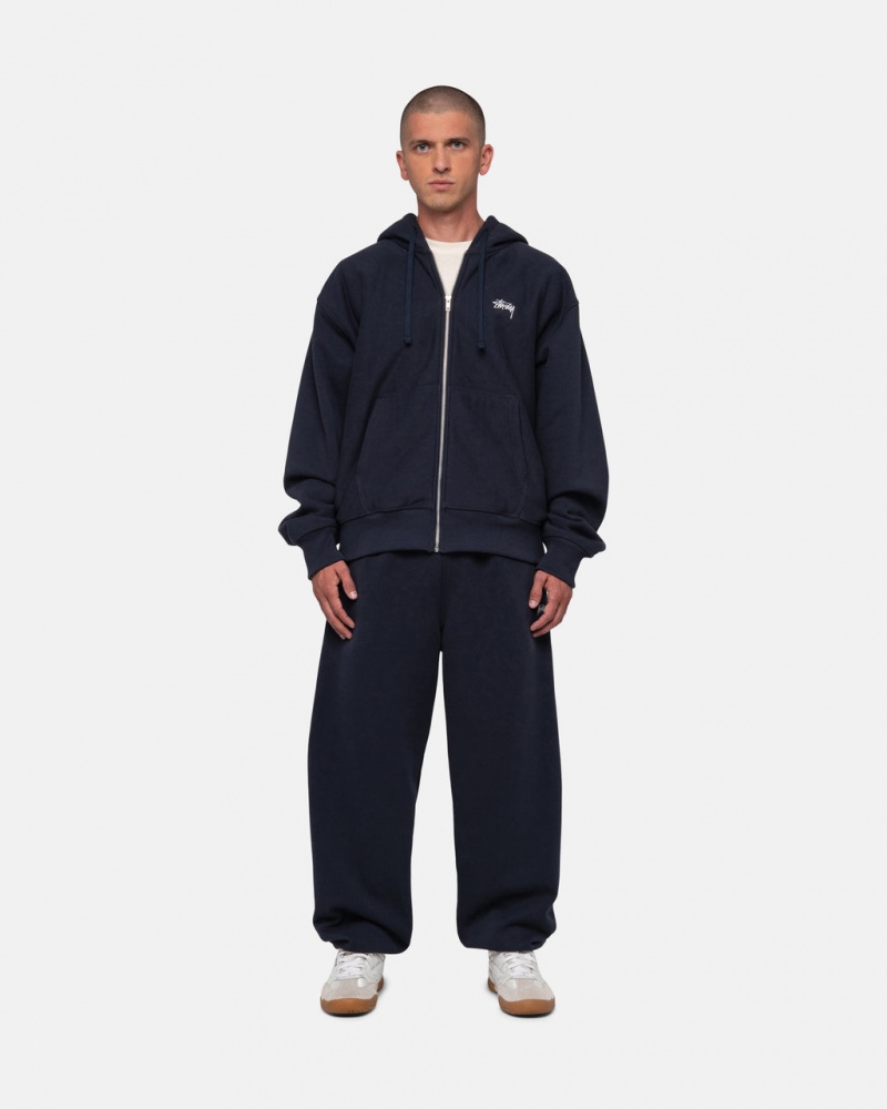 Stussy Stock Logo Sweatpant - Unisex Pants Donkerblauw | YNLVQ62081