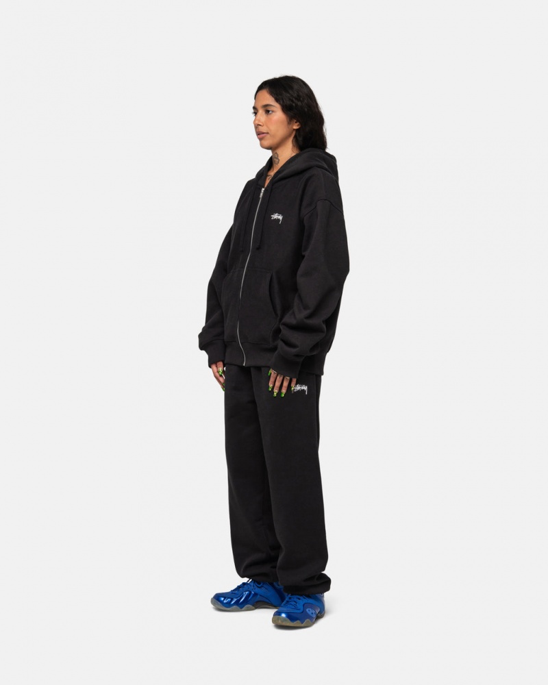 Stussy Stock Logo Sweatpant - Unisex Pants Zwart | UNLTG58899