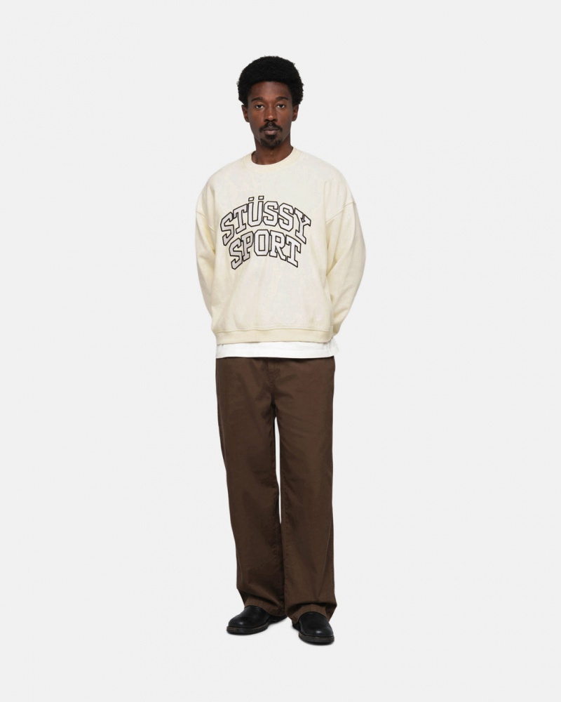 Stussy Stüssy Sport Relaxed Oversized Crew - Unisex Hoodies Sweatshirts Wit | NLCVG44823