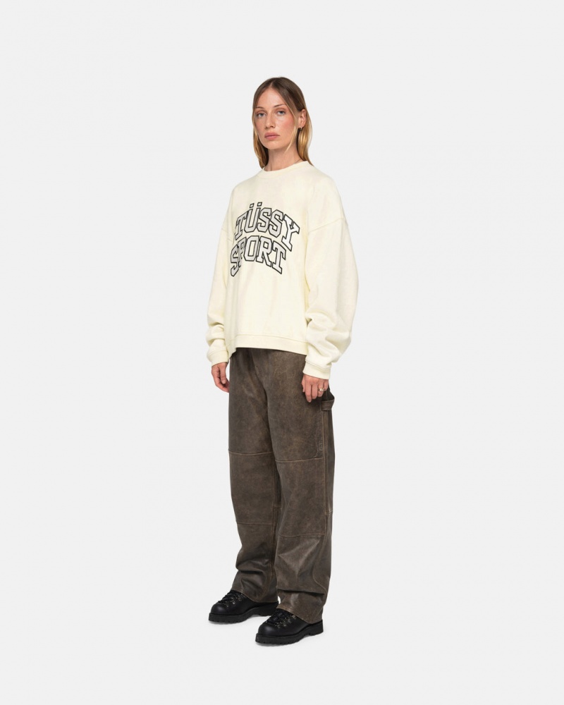 Stussy Stüssy Sport Relaxed Oversized Crew - Unisex Hoodies Sweatshirts Wit | NLCVG44823