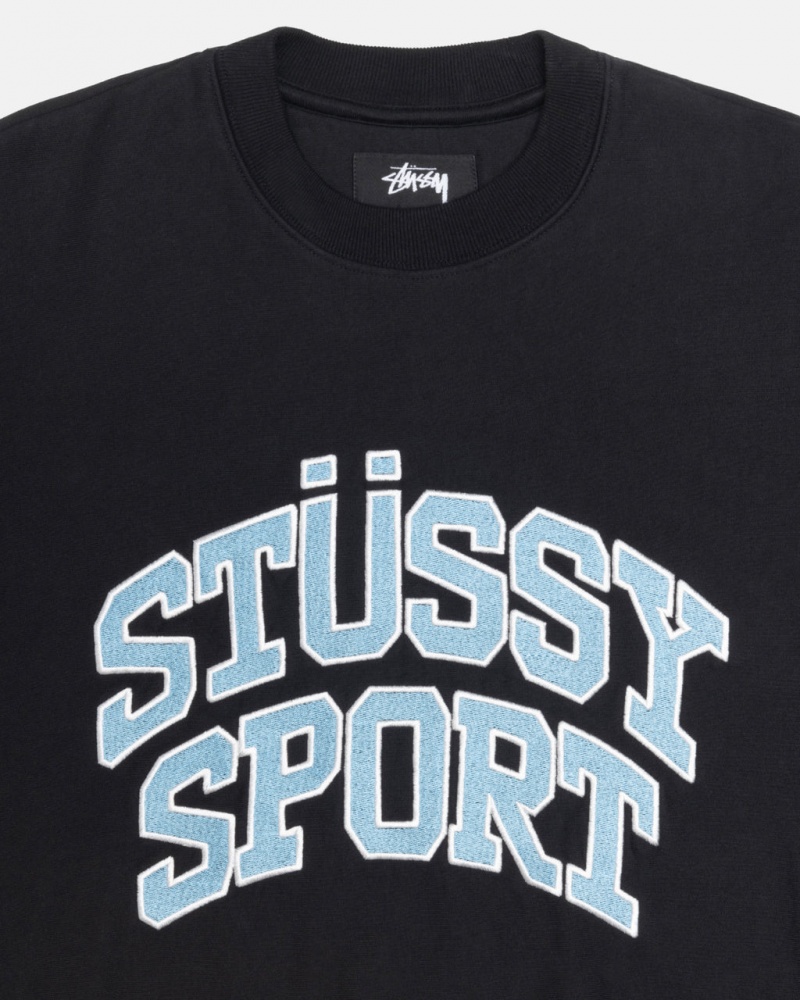 Stussy Stüssy Sport Relaxed Oversized Crew - Unisex Hoodies Sweatshirts Zwart | ZNLMJ34267