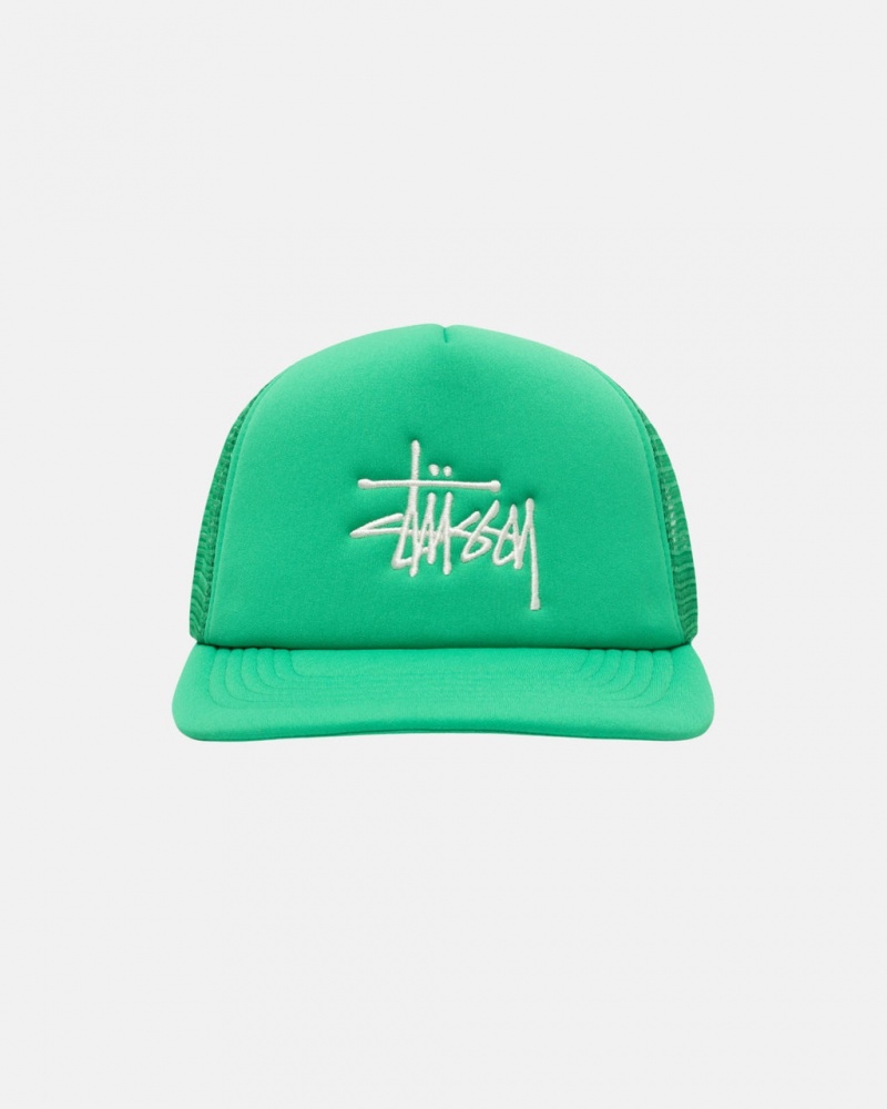 Stussy Trucker Big Basic Snapback - Unisex Groen | LNLSX43273
