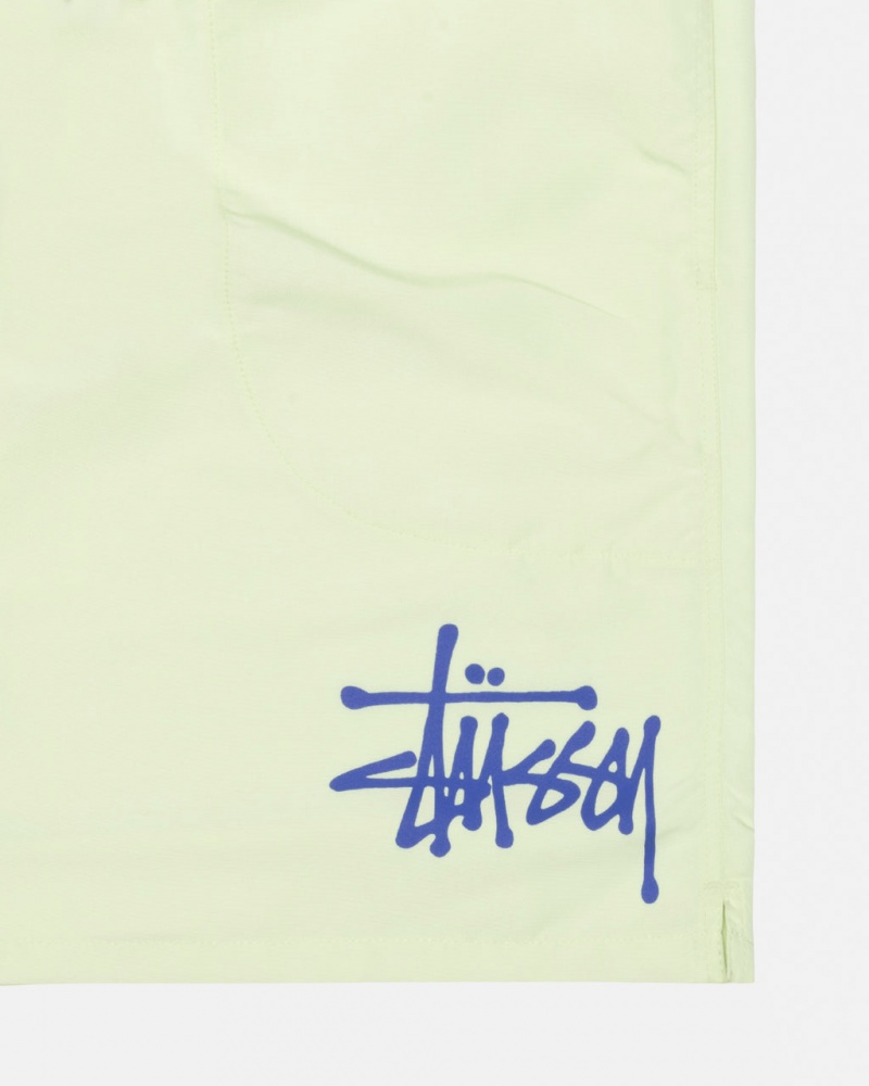 Stussy Water Kort Big Basic - Unisex Shorts Trunks Lichtgroen | NLICD36148