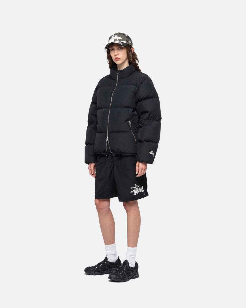 Stussy Water Kort Big Basic - Unisex Shorts Trunks Zwart | MNLFT32337