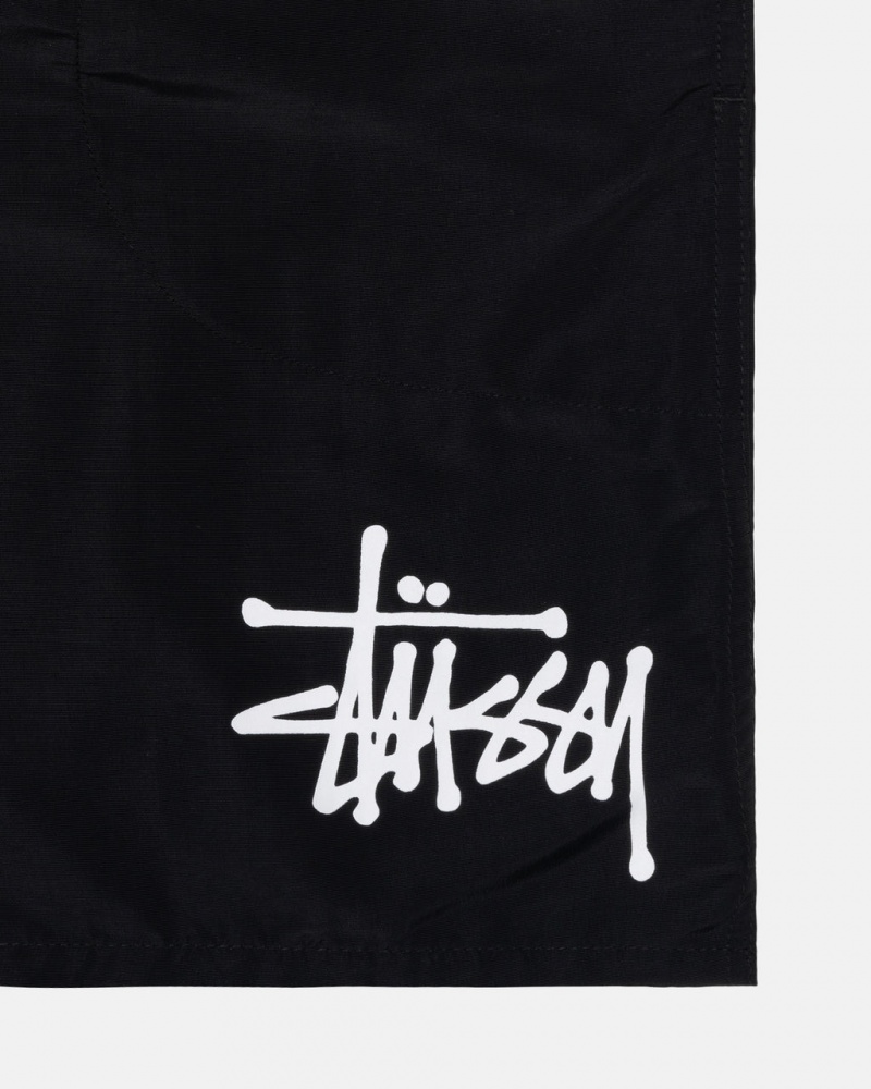 Stussy Water Kort Big Basic - Unisex Shorts Trunks Zwart | MNLFT32337