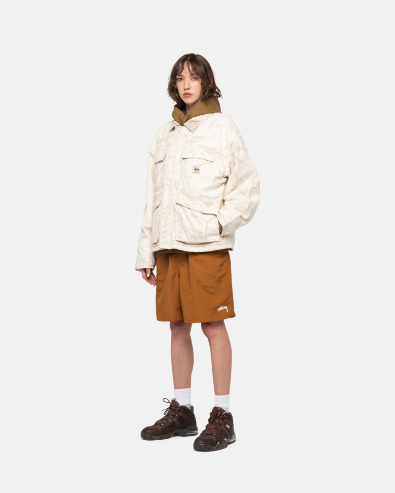 Stussy Water Kort Stock - Unisex Shorts Trunks Wit | NLZDE17354