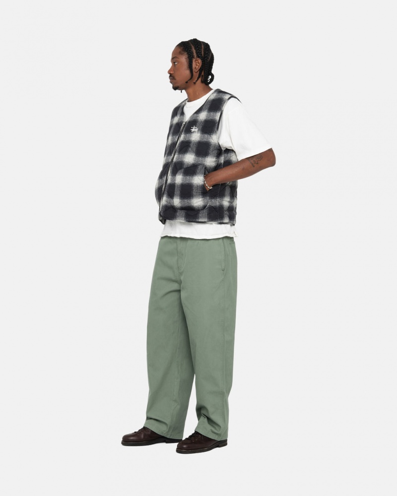 Stussy Workgear Trouser Twill - Unisex Pants Groen | QNLWA16926