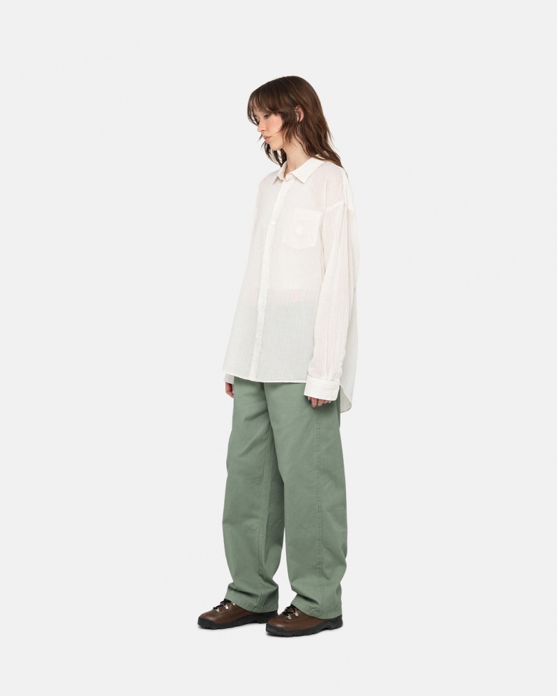 Stussy Workgear Trouser Twill - Unisex Pants Groen | QNLWA16926