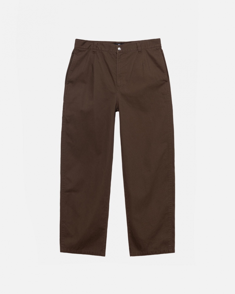 Stussy Workgear Trouser Twill - Unisex Pants Bruin | MNLHR75711